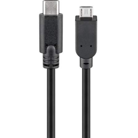 USB 2.0-kabel USB-C till Micro-B 2.0, svart