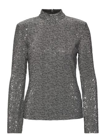 Nicci Sequins Top Grey Dante6