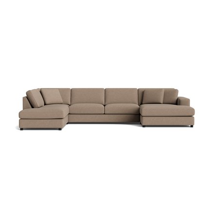 Oasis U-sofa, højrevendt - Loop Mørk Beige - 360x213x79 - Sofa, u-sofa