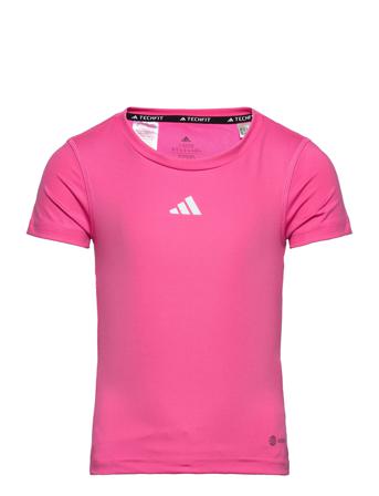 Techfit Aeroready Sport Icons Training T-Shirt T-shirt Lyserød Adidas Performance
