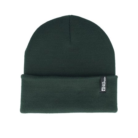 Jack Wolfskin - Vert cuff Bonnet - Rib Beanie Black Olive Cuff @ Hatstore