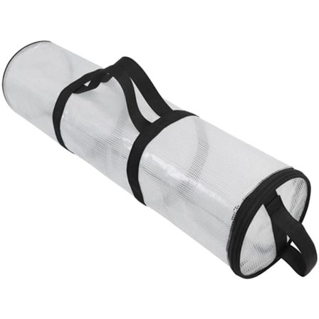 Julegavepapir Opbevaringspose Holdbar Julegavepapir Organizer Under Seng Nemme Bærehåndtag Klar PVC Pose Hvid