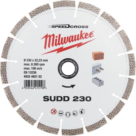 Milwaukee 4932492152 Diamantskive 230 mm, Maskintilbehør & forbruk