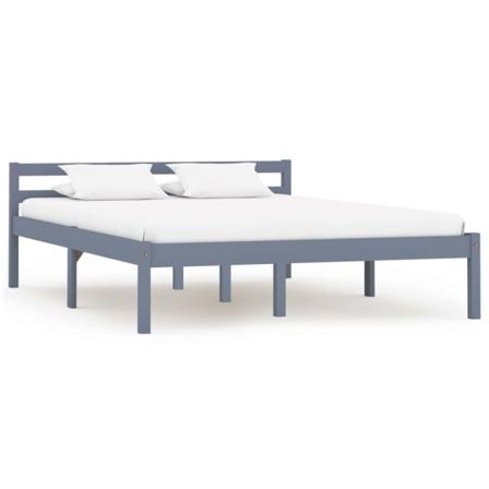 Vidaxl Sängram Med 4 Lådor Grå Massiv Furu 140x200 Cm Grå