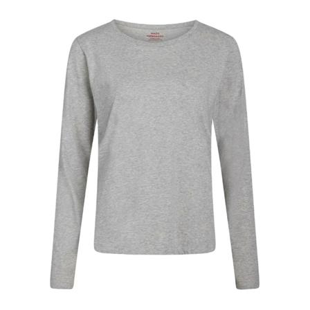 Mads Nørgaard Mads Nørgaard Organic Jersey Tenna Toppe T-Shirts 200988 Light Grey Melange Grå, Dame