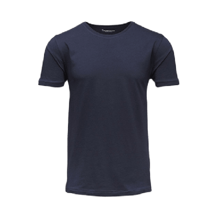 Knowledge Cotton Apparel AGNAR basic t-shirt - GOTS/Vegan T-shirts Herr Blå L