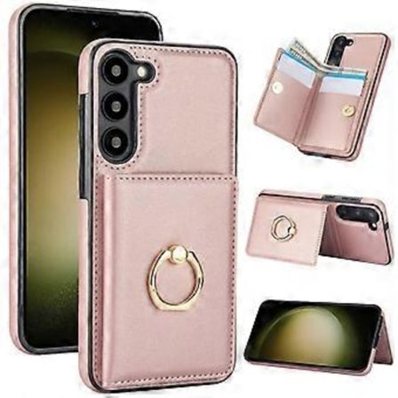 Samsung Galaxy S23 Deksel Med Kortholder, Militærgrad Fallbeskyttelse, Slitesterkt Støtsikkert Deksel - Brun