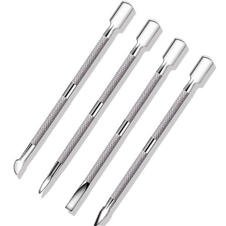 Professional Double Sided Stainless Steel Nail Cuticle Remover Pusher Dead Skin Push Manicure Pedicure Care Tool
