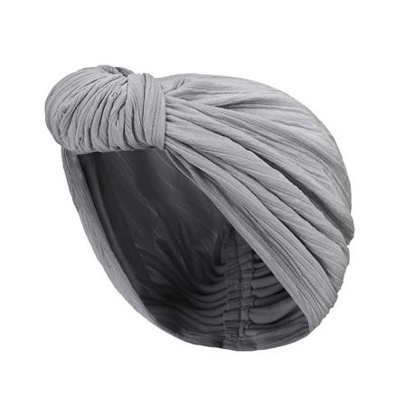 Kvinnors turbaner och huvuddukar förbundna knut ko horn mode för cosplay fest show Light Gray