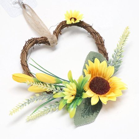 Hjärtformad krans konstgjord blomma mors dag present