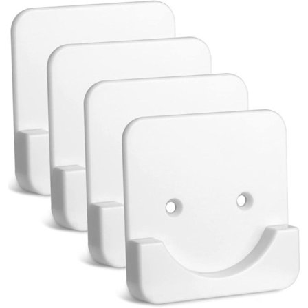 Selvklæbende bruseforhængsstangsholdere – 4-pak vægmontering i hvid ABS_TF_TF