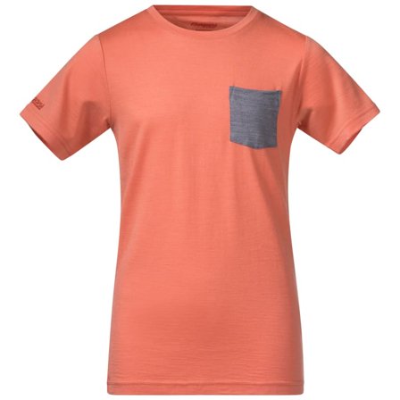 Bergans Myske Wool Youth Tee Children short-sleeved sweaters Orange 140