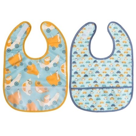 Haklapp 2-pack Bilar, Blå - Rätt start