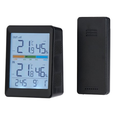 Langaton lämpömittari ulkoisella anturilla ja digitaalisella nä