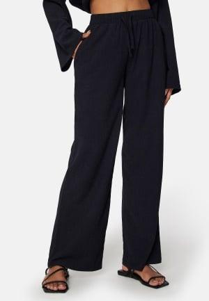Happy Holly - Paulette wide trousers 48/50 - Navy - Byxor - Dam - Bubbleroom