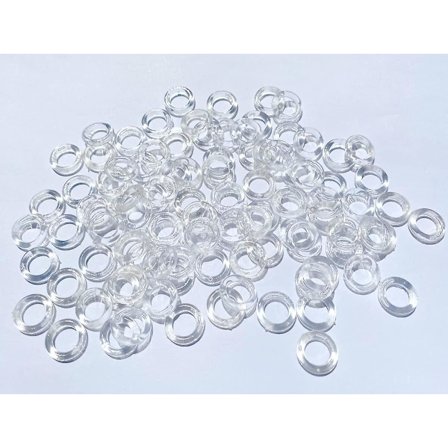 Genomskinliga romerska persiennslingor, 1/2 tum genomskinliga O-ringar plast ringar för romerska nyanser cirkelkrok hantverksverktyg