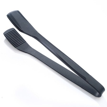 Silikoni keittiöpihdit Salaattipihdit MUSTA