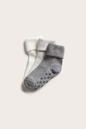 Kappahl | 3-pk. sokker til baby | Lysegrå