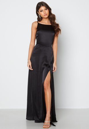 Bubbleroom Occasion Laylani Satin Gown Black Klær