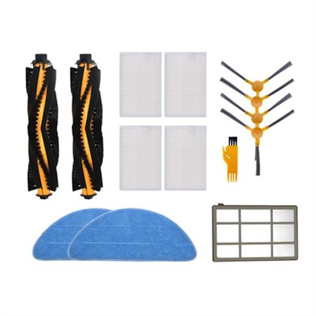 Huvudsida Borste Mopp Primärfilter Kompatibel för LIECTROUX C30B XR500 E30 Proscenic 800T 820S VT-5555 Dammsugare