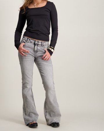 LMTD NLFTIANNA DNM LW BOOTCUT PANT Grau Jeans Mädchen - Kids Brand Store