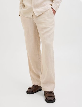 Jack & Jones Jpstkarl Lawrence Linen Chino Sn - Beige - S