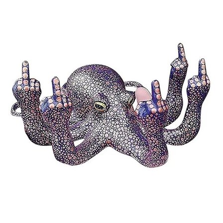 Blekksprut med perlemor - Flerfarget blekksprut med langfinger, sint blekksprut, kreativ dekorativ skulptur, blekksprutleke