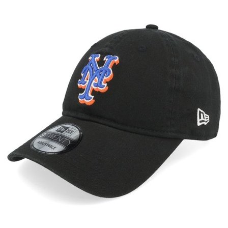 New Era - MLB Svart unconstructed Keps - New York Mets MLB Core Classic 9TWENTY Rep Black Dad Cap @ Hatstore