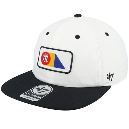 47 Brand - MLB Vit Keps - New York Yankees MLB Purpose 47 Tain Rl White/Black Snapback @ Hatstore