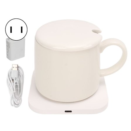 Kaffe Kopp Varmer Trådløs Telefon Lader Rask Oppvarming 50 Grader Celsius Kopp Varmer med Kopp for Telefon Kopp 100‐240V