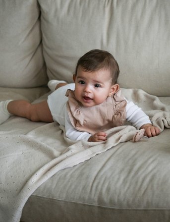 Elodie Details Pointelle Blanket - Creamy White - Cream - ONE SIZE