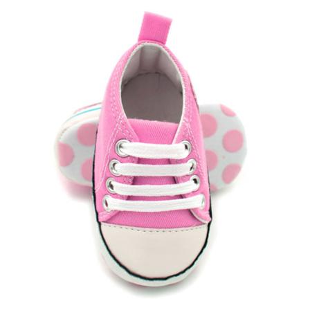 Baby Toddler Canvas Sneakers Spädbarn Lace Up Flats Skor Barn