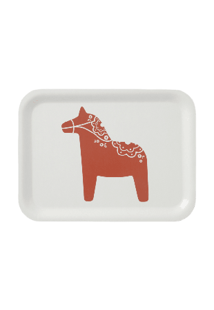 Åhléns Home Bricka MORA 20x27 cm Serveringstillbehör Röd ONESIZE