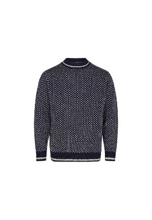 Dovre Pullover "stickad" | 100% Ull Blå Tröjor Herr XL