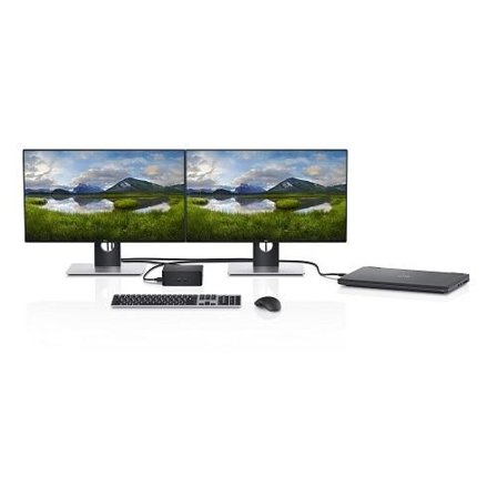 DELL Dual USB-C Thunderbolt Dock TB18DC - dokkingstasjon - USB-C / Thunderbolt 3 - VGA, HDMI, DP, Mini DP, Thunderbolt - 1GbE