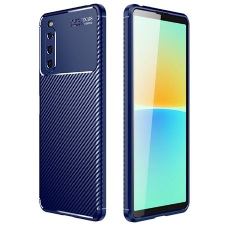 Carbon Shield Sony Xperia 10 IV cover - Blå