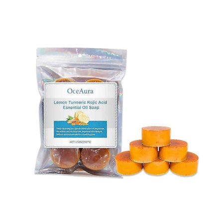 Citron Gurkmeja Eterisk Olja Tvål Rengör Hudens Porer, Ger Lyster åt Huden Kroppstvål