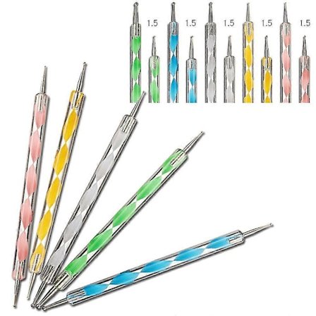 5 kpl setti Pistekynä Lyijykynä Itseliimautuvat strassit Jalokivet Kynät Poraukseen Poimintaan Kynsikuvioiden koristeluun Kynsikuvioiden pistetyökalu 