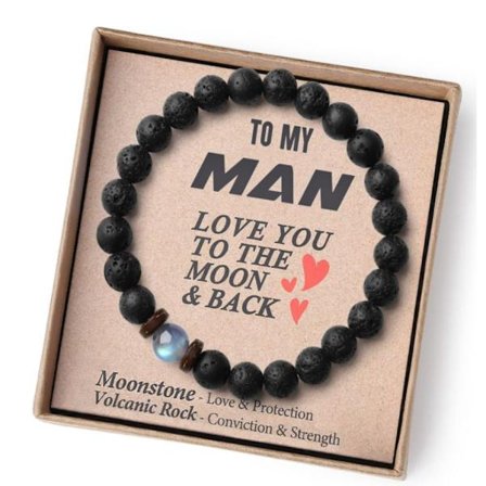 Helmiset rannekkeet Vulkanikivi Ranneke TO MY MAN TO MY MAN