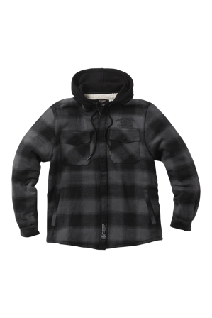 Flanelljacke West Coast Choppers Hell Bent Kohleschwarz 4XL