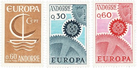 Fransk Andorra 1966/1967 - YT 178/180 - Postfrisk