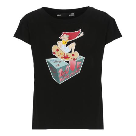 Love Moschino T-shirt Sort, Dame