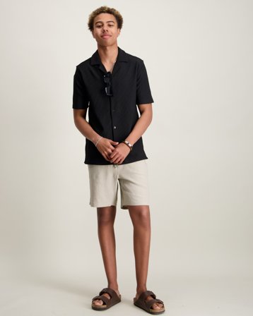 MAGGIORE Linen Blend Shorts Beige Shorts Dreng - Kids Brand Store