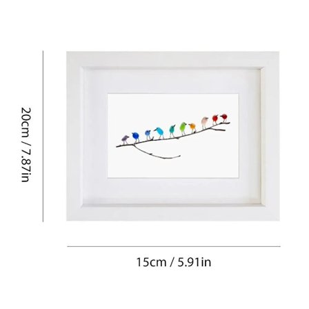 Sea Glass Rainbow Bird Ornament Glass Bird Figurine 10