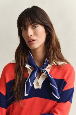 GANT - Tausilkeskjerf til dame rich navy