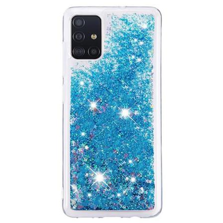 Liquid Glitter Skal För Samsung Galaxy S10 Lite - Blå Blå