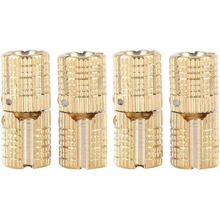 4 stk./pakke Skjult møbelhengsel messing skjult tønne treboks 8 mm 180° åpningsvinkel for DIY smykkeskrin håndverk