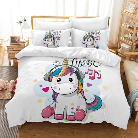 Yksisarvinen pussilakanasetti 200x200 cm lapsille pojalle tytölle 2 tyynyllä