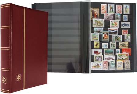 PREMIUM insticksbok - A4 - 64 sorte sider - Rød - Leuchtturm