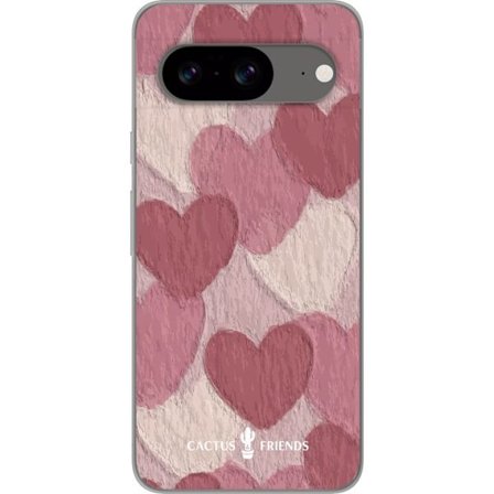 Kompatibelt Mobildeksel til Google Google Pixel 8 Cactus and Friends - Blush Paper Hearts